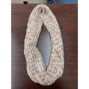 Oatmeal and Orange Colored Infinity Scarf